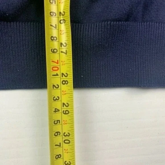 LACOSTE Mens V Neck Cotton Pullover Sweater Size 6 Navy - Picture 8 of 8